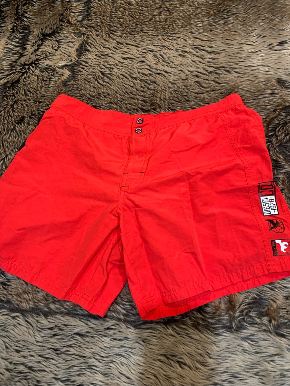 DIESEL BLANS LOGO SWIM SHORTS RED
Size XL